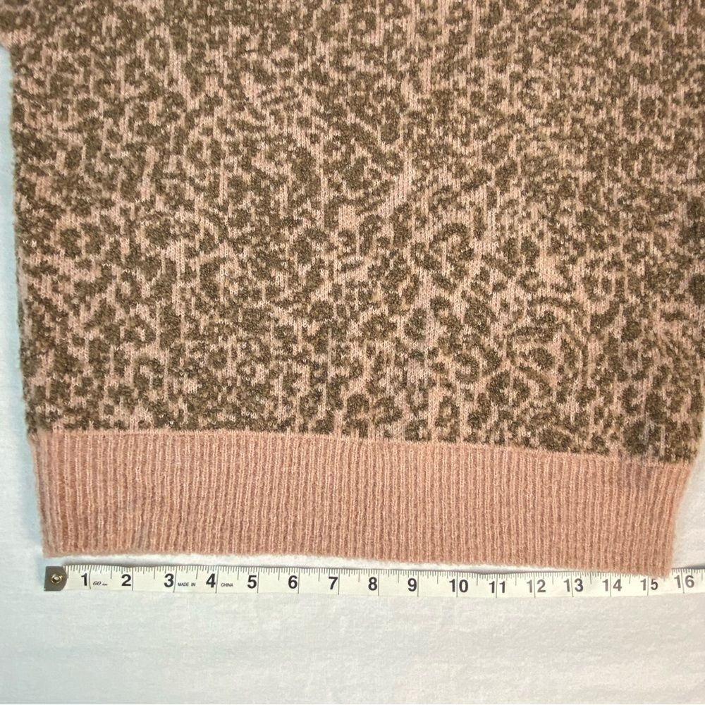 Madewell Shrunken Pullover Sweater in Leopard Pink Size S - Picture 7 of 10